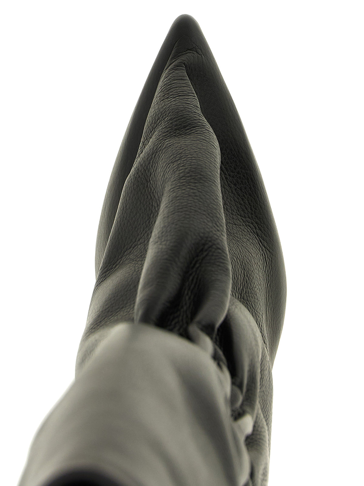 Rick Owens Schwarzes Kalbsleder Over-the-Knee