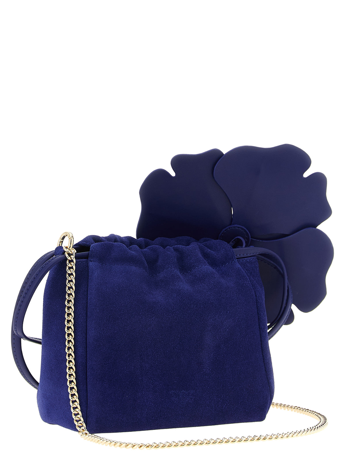 PINKO Blaue Clutch aus Lammleder