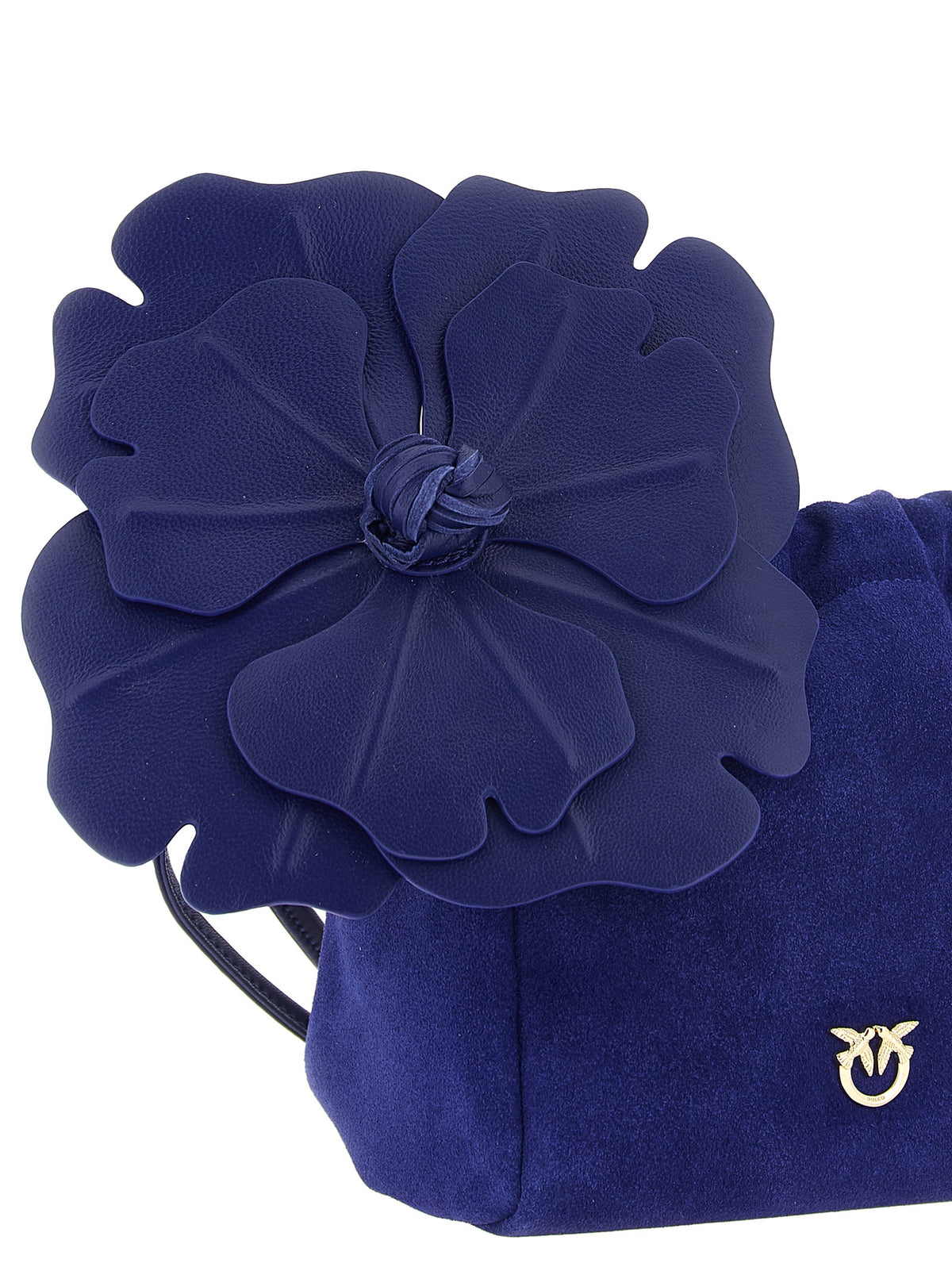 PINKO Blaue Clutch aus Lammleder