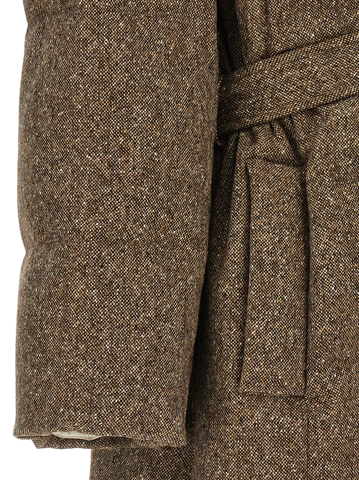 Brunello Cucinelli Mantel aus reiner Schurwolle in Braun