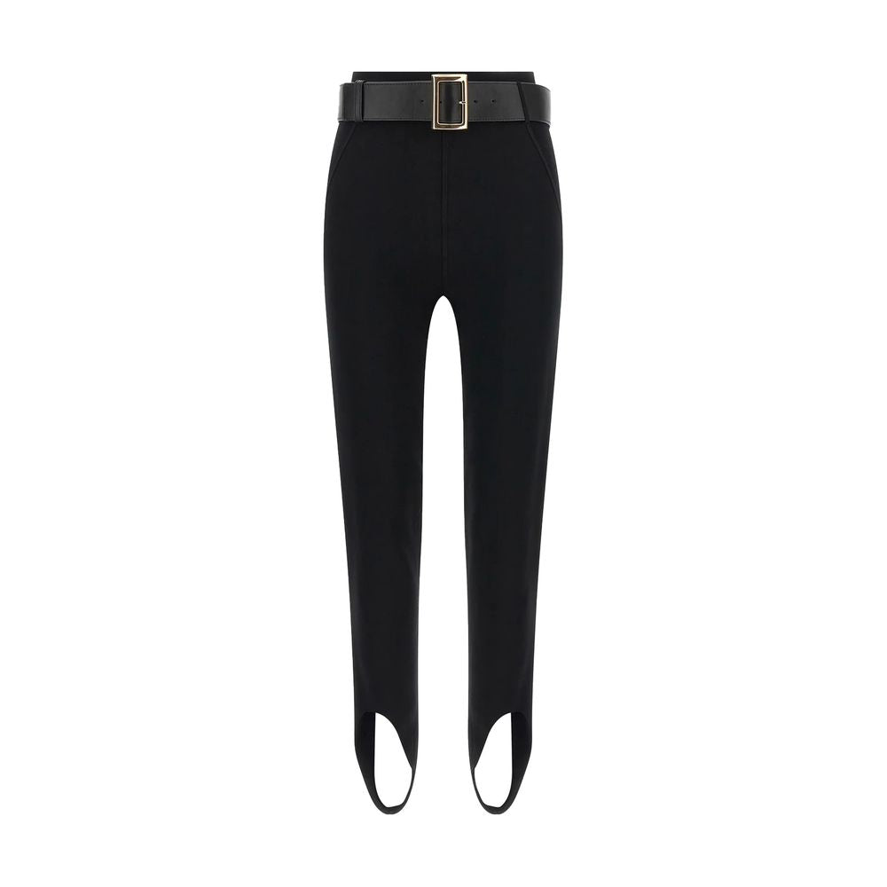 Self-Portrait Schwarze Athletic Hose aus Viskose