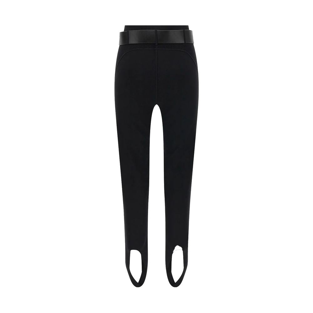 Self-Portrait Schwarze Athletic Hose aus Viskose