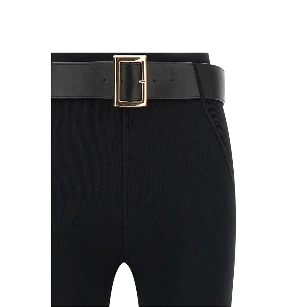 Self-Portrait Schwarze Athletic Hose aus Viskose
