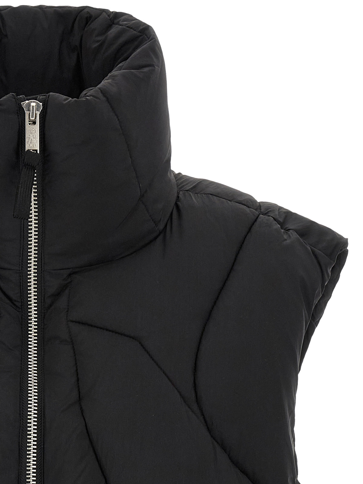 Thom Krom Schwarze ärmellose Nylon-Jacke