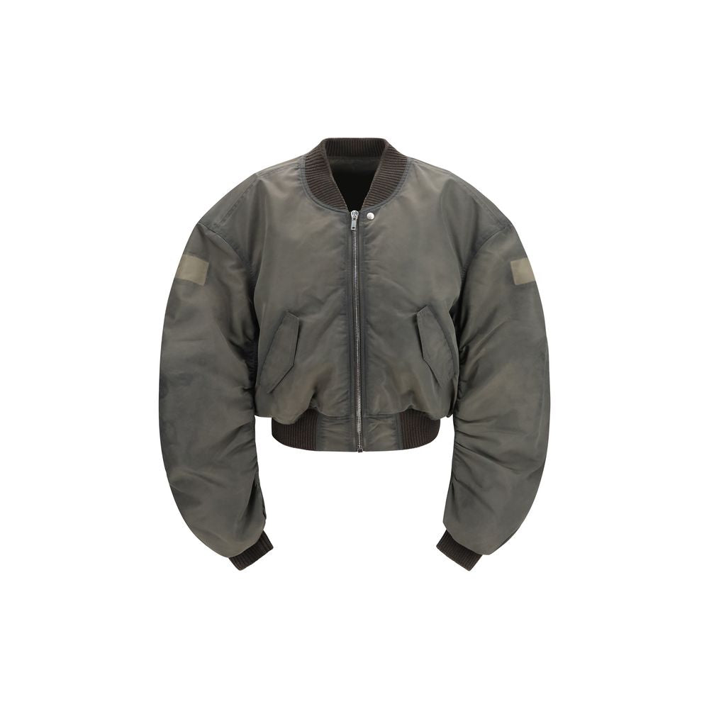 Rick Owens Grauer Nylon-Bomber