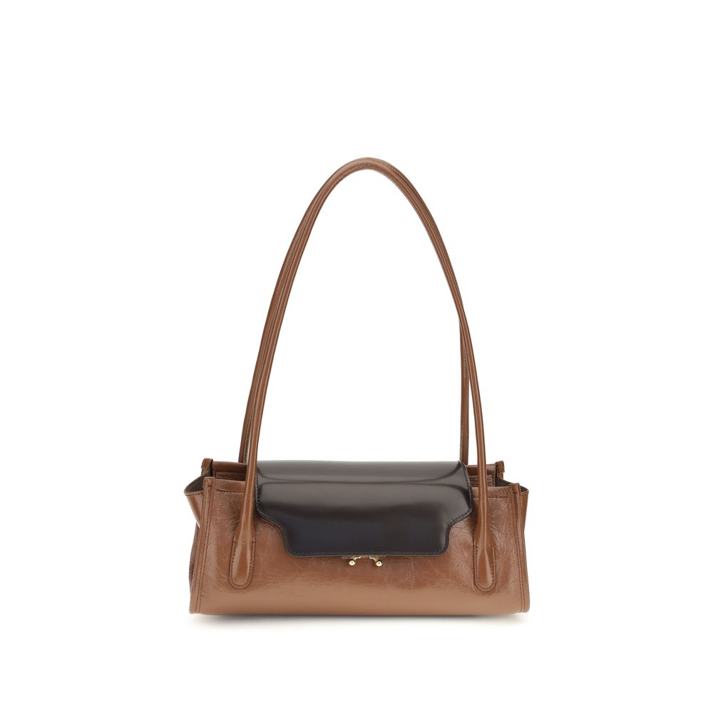 Marni Braune Kalbsleder Bos Taurus Schultertasche