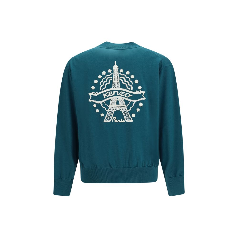 Kenzo Zweifarbige Lammwoll-Strickjacke Aries