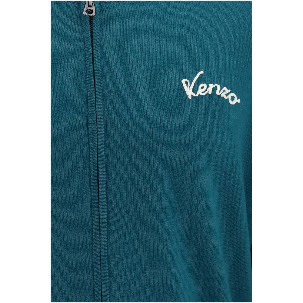 Kenzo Zweifarbige Lammwoll-Strickjacke Aries