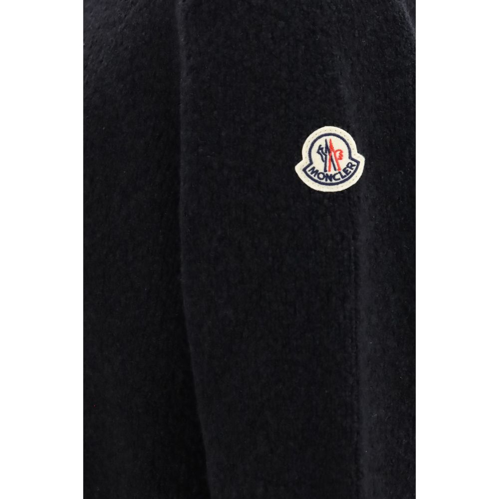 Moncler Schwarzer Kapuzenpullover Oves Aries aus Wolle