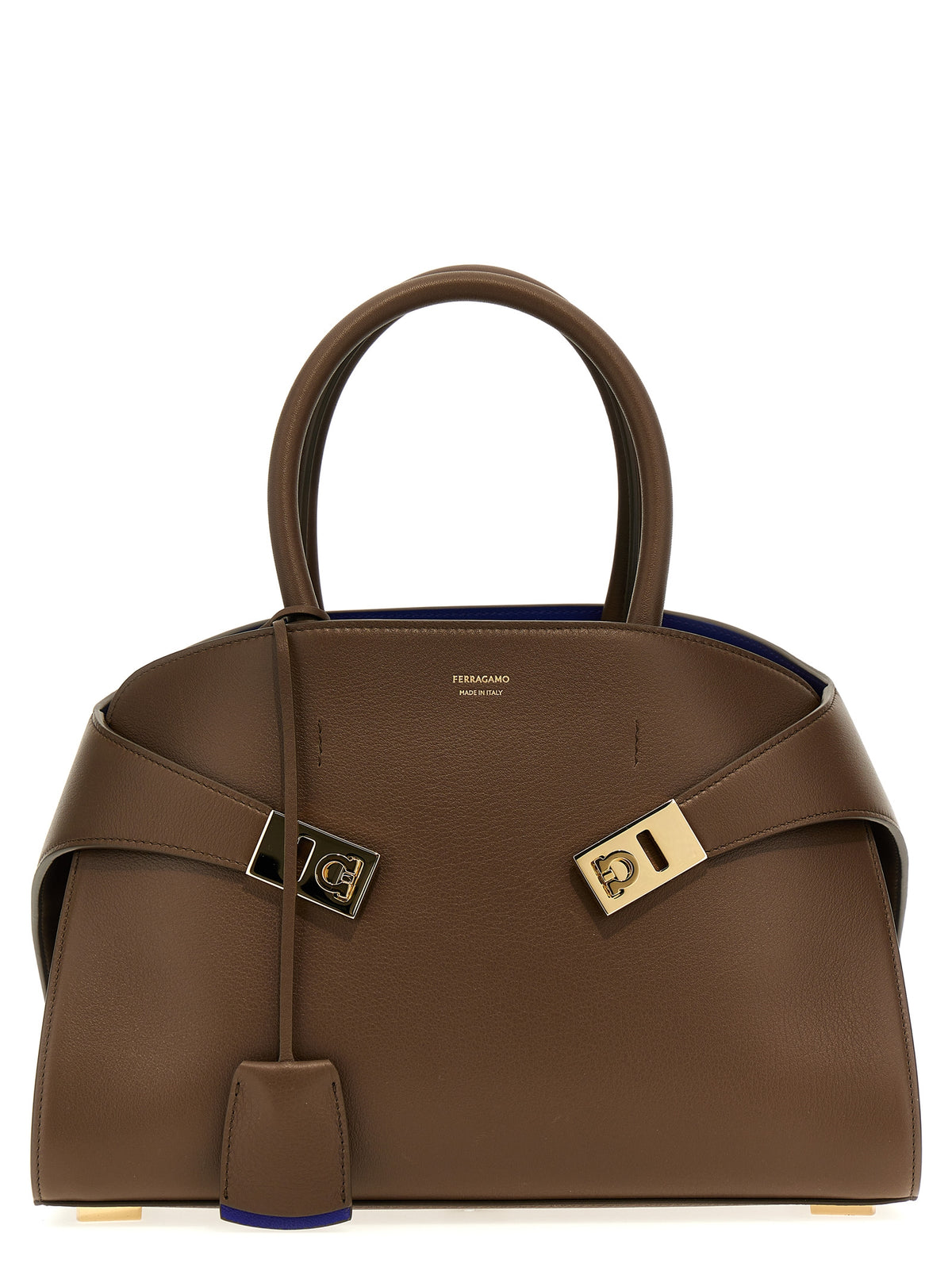 Ferragamo Braune Kalbsleder-Handtasche