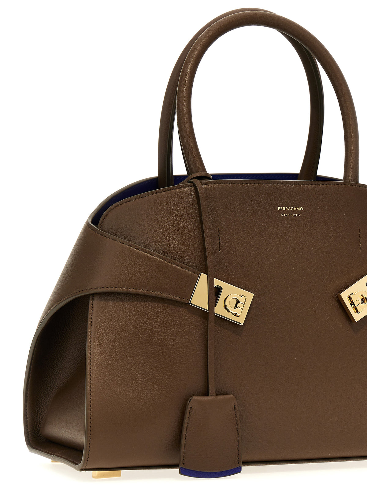 Ferragamo Braune Kalbsleder-Handtasche