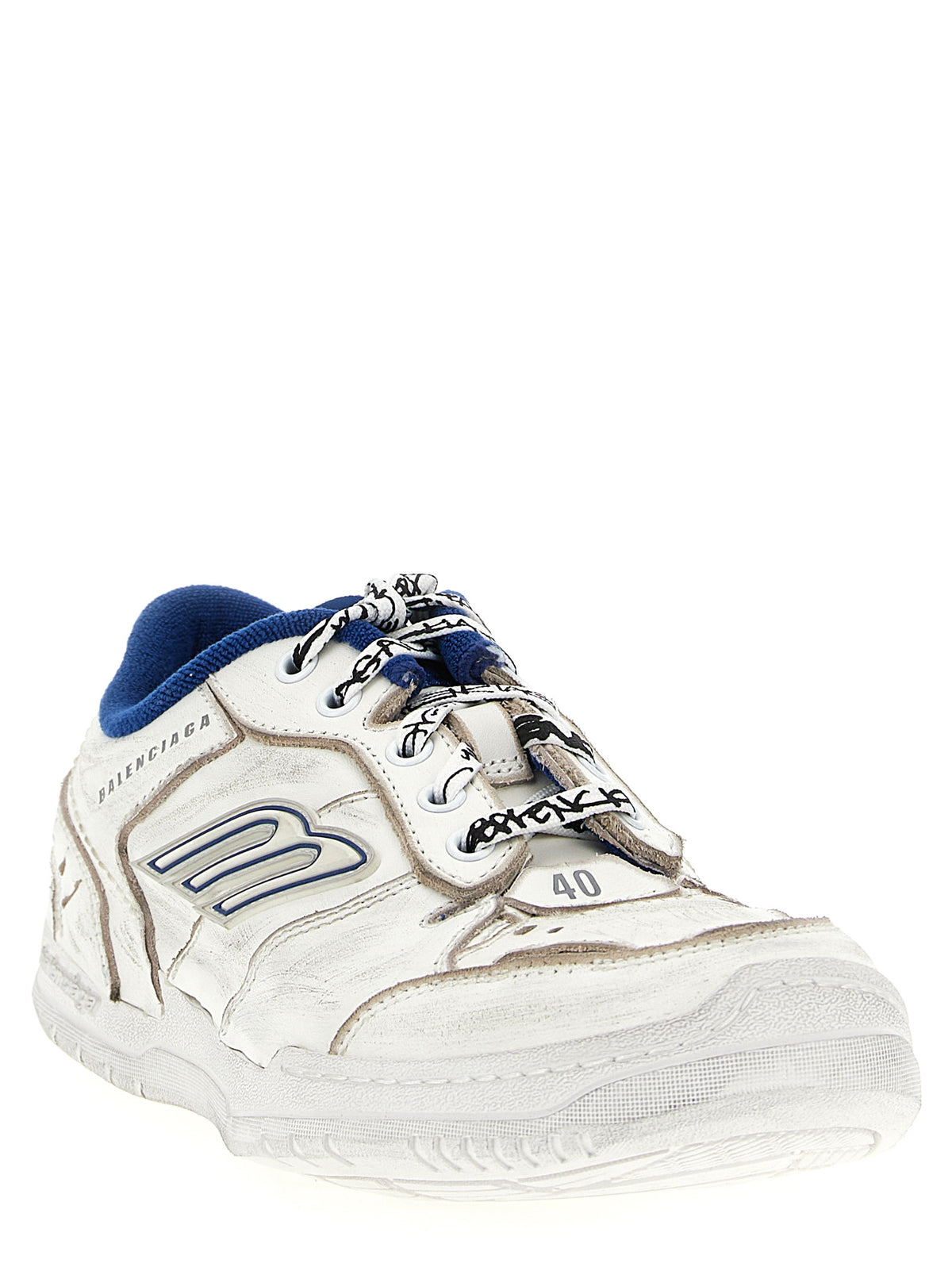 Balenciaga Weiße Kalbsleder-Sneaker im Athletic-Look