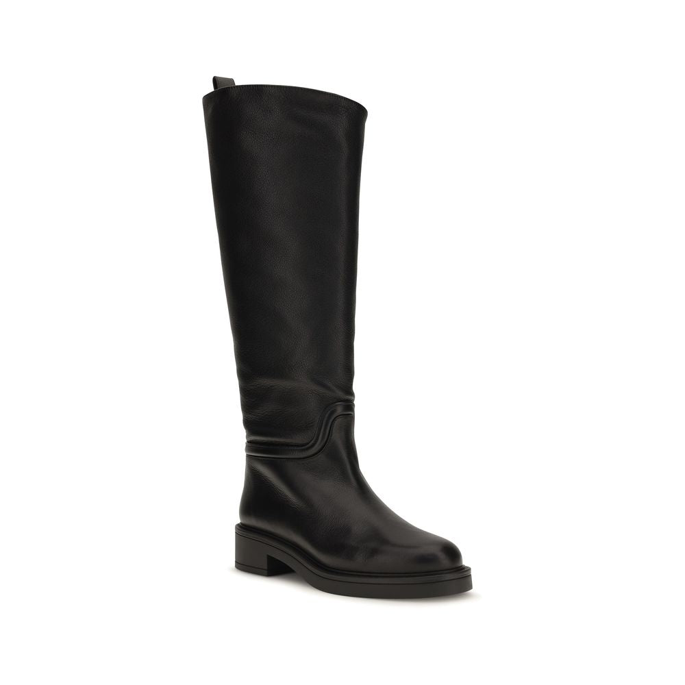 Stuart Weitzman Schwarze Bos Taurus Kalbsleder Chelsea Boots