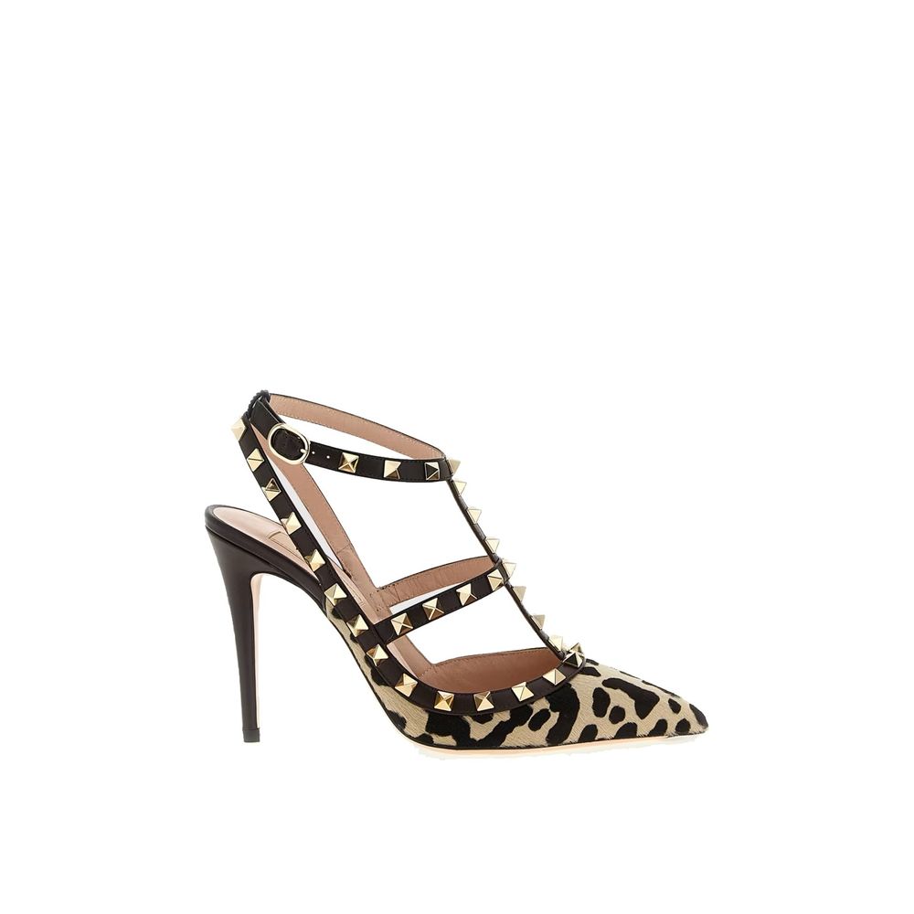 Valentino Garavani Braune Pumps aus Kalbsleder mit hohem Absatz