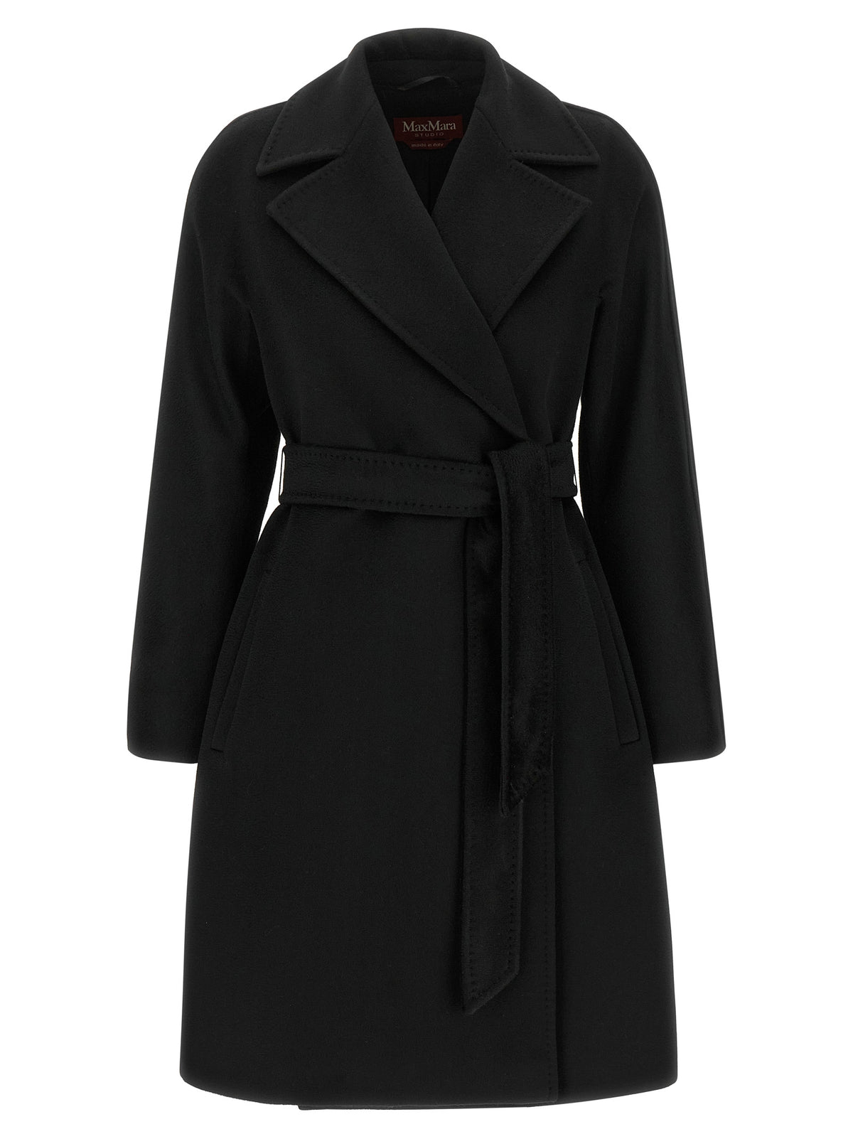 Max Mara Schwarzer Wollmantel