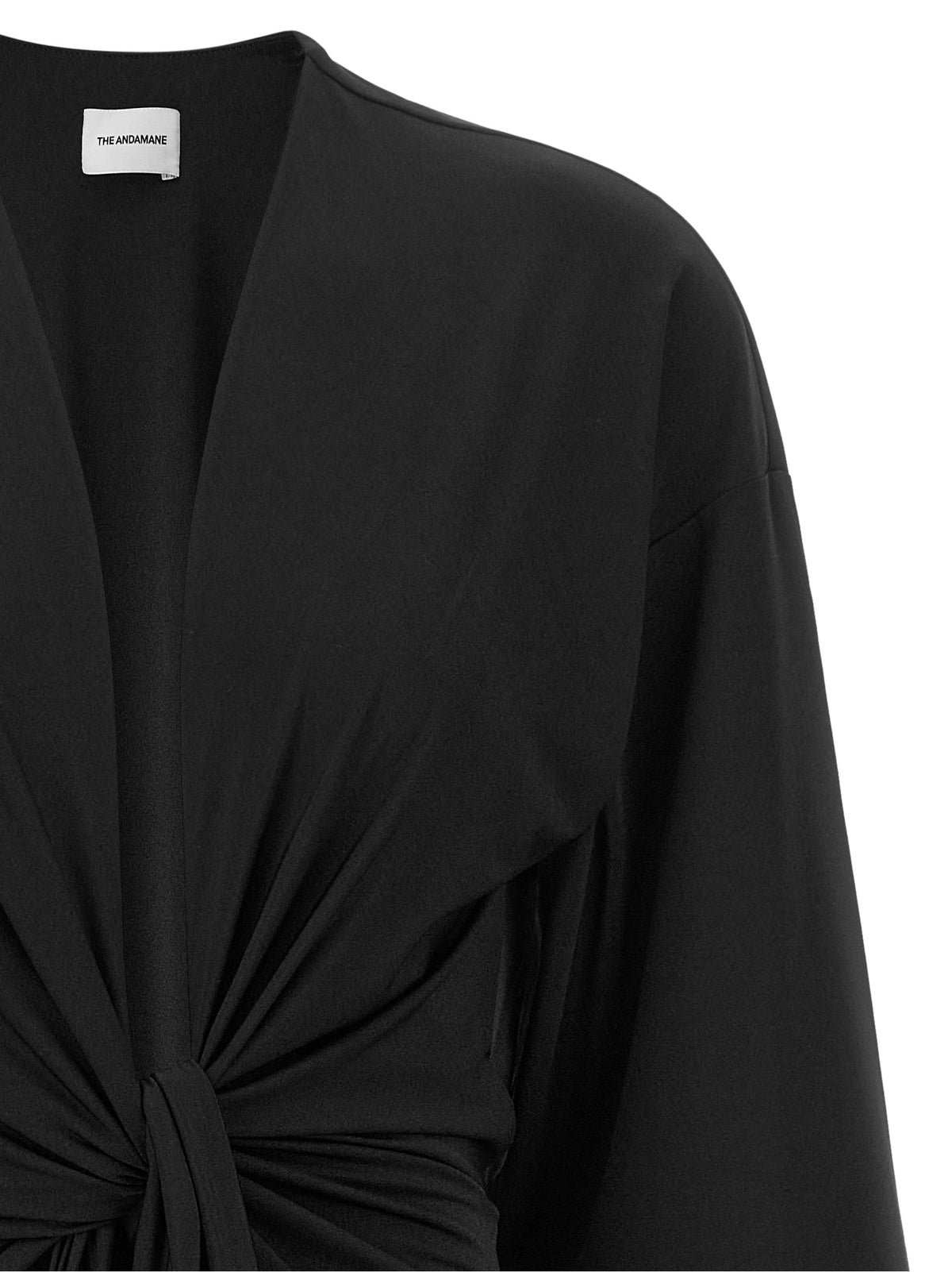 The Andamane Schwarzes Polyester-Kurzkleid