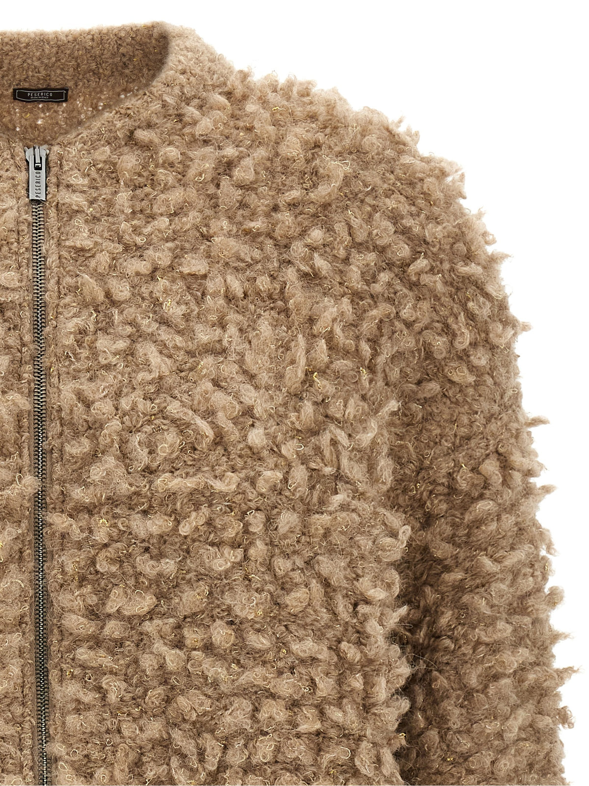 Peserico Beige Woll-Bomberjacke