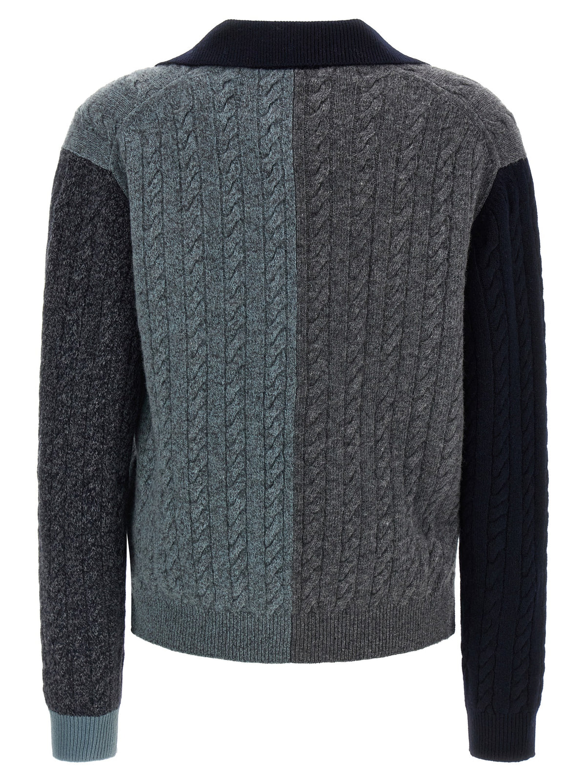 Ferragamo Mehrfarbige Strickjacke aus reiner Schurwolle