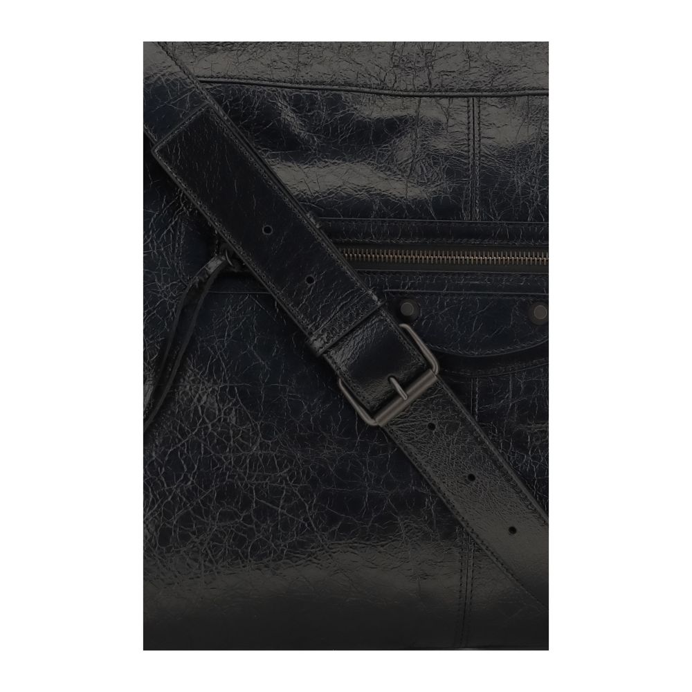 Balenciaga Schwarze Lammleder Schultertasche Ovis Aries