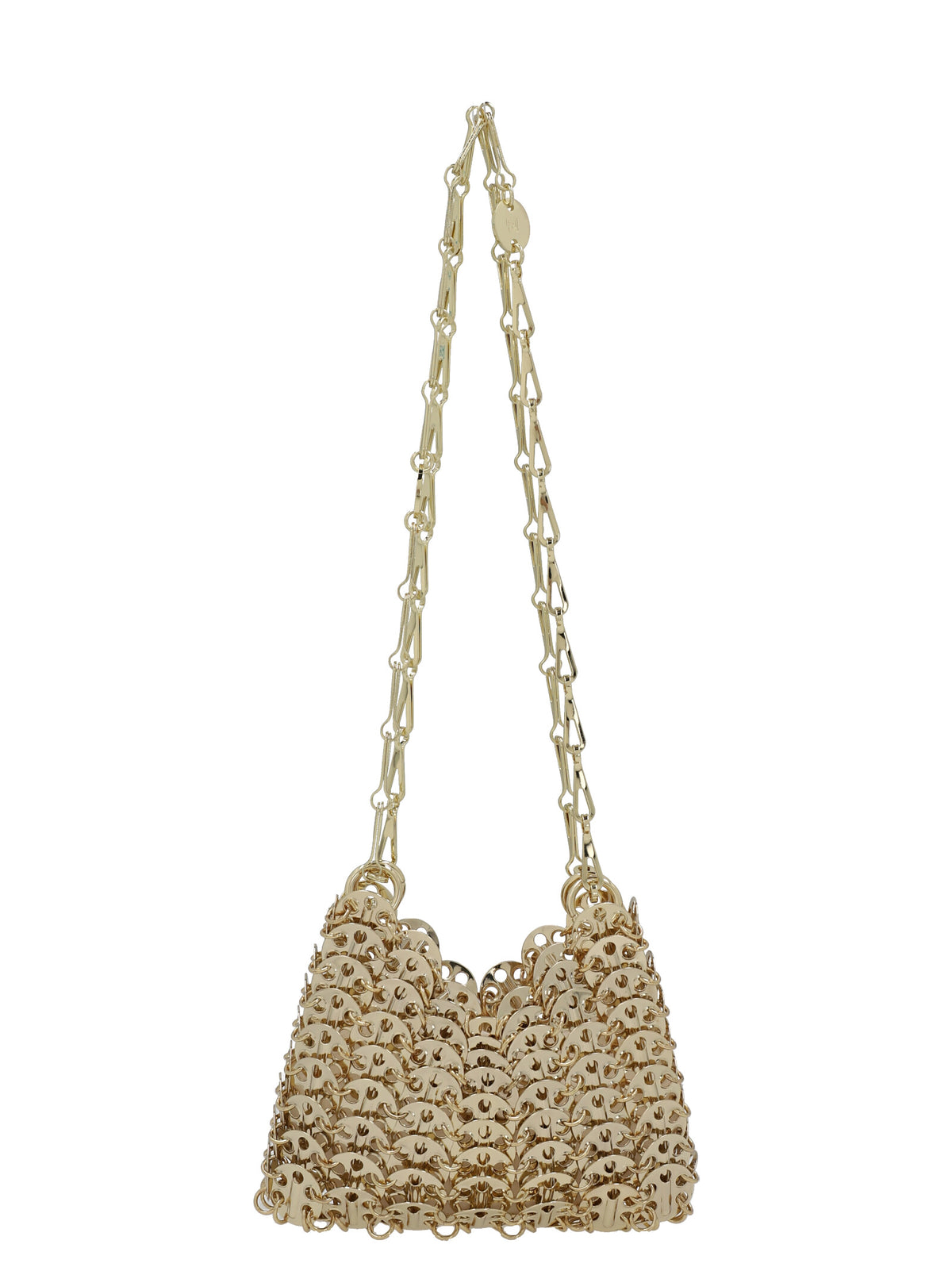 Paco Rabanne Gold Messing Schultertasche