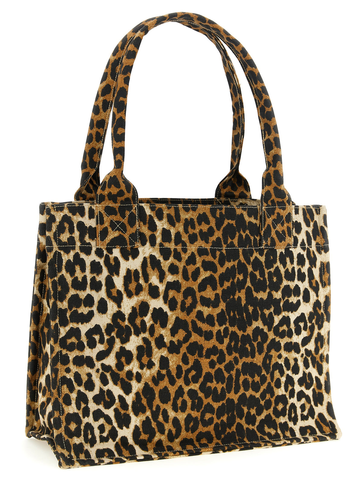 Ganni Braune Tote Bag aus recycelter Baumwolle
