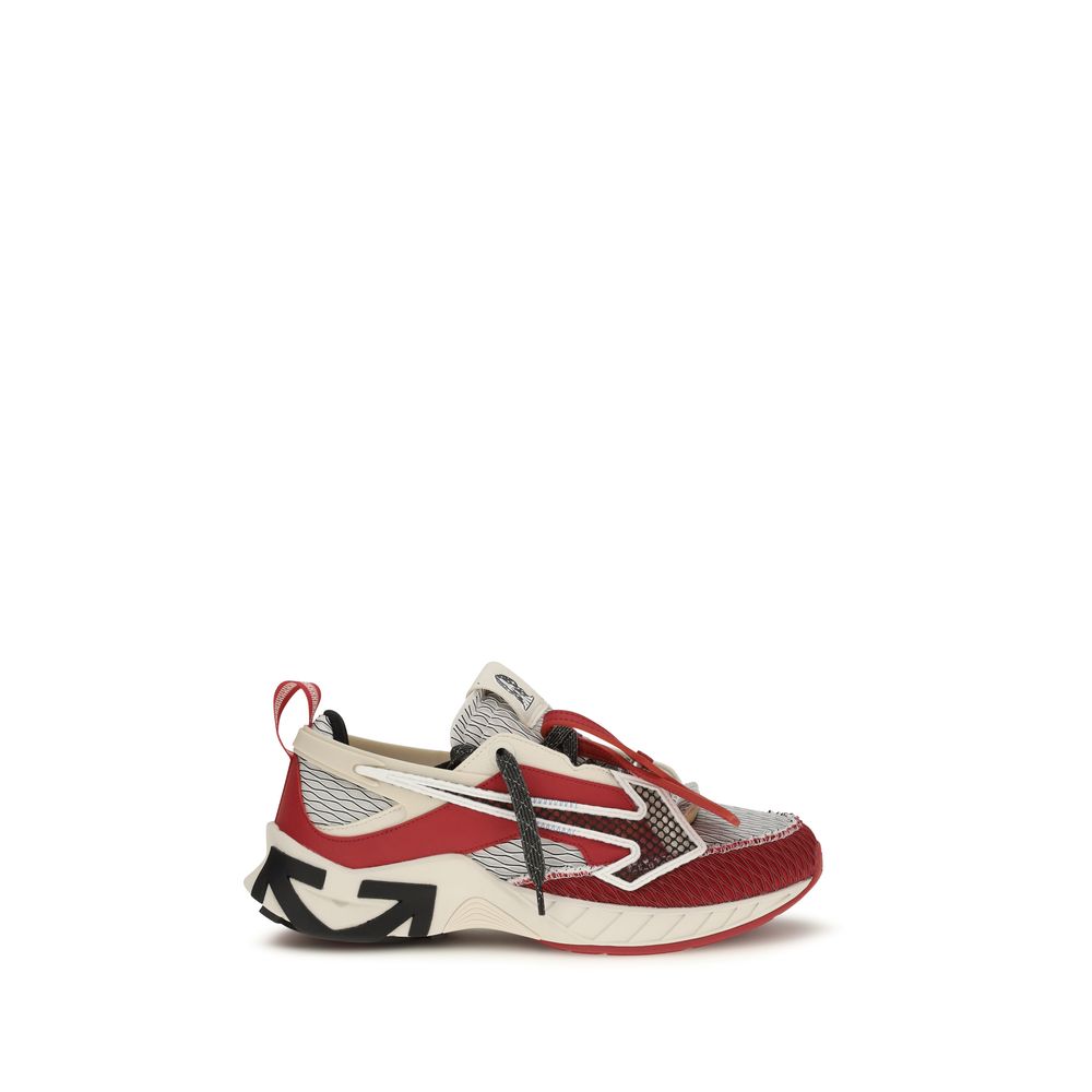 Off-White Rote sportliche Sneaker aus Polyester