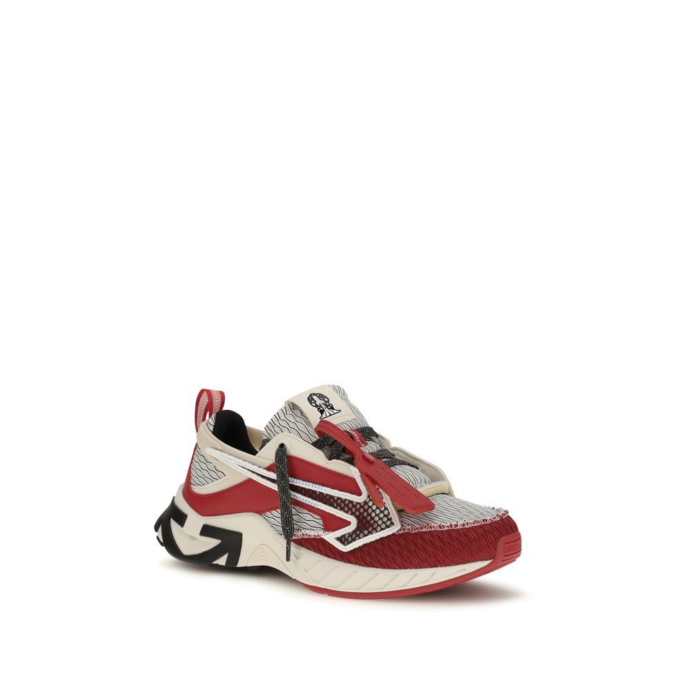 Off-White Rote sportliche Sneaker aus Polyester