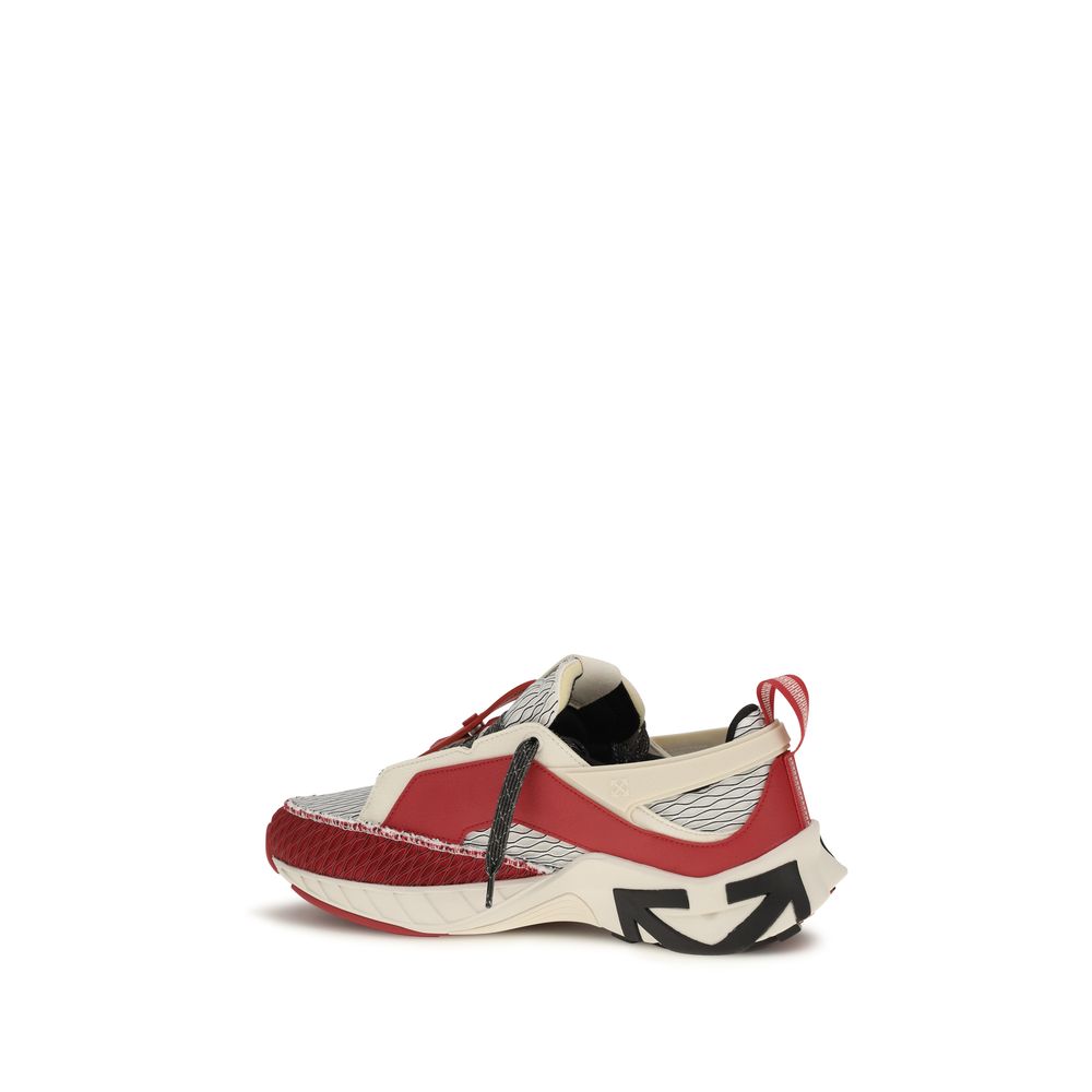Off-White Rote sportliche Sneaker aus Polyester