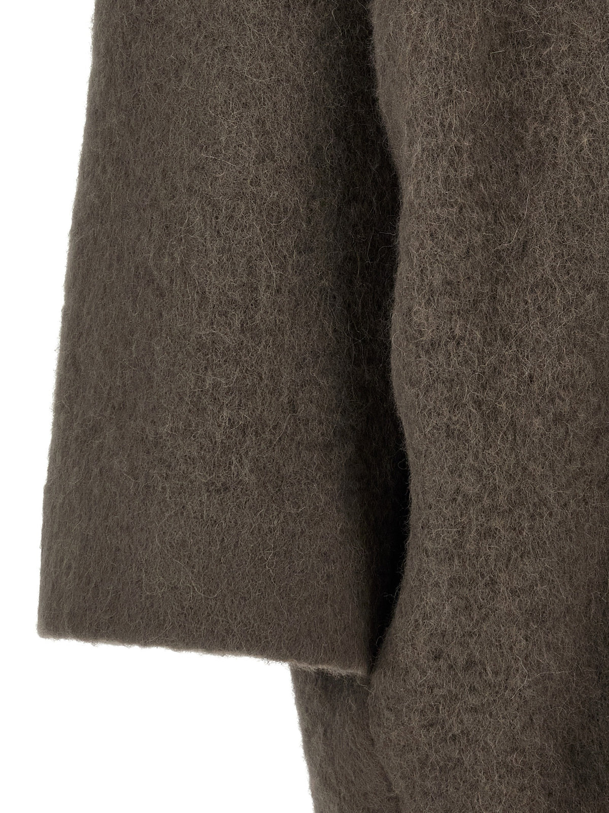 Rick Owens Grauer Marabou-Mantel