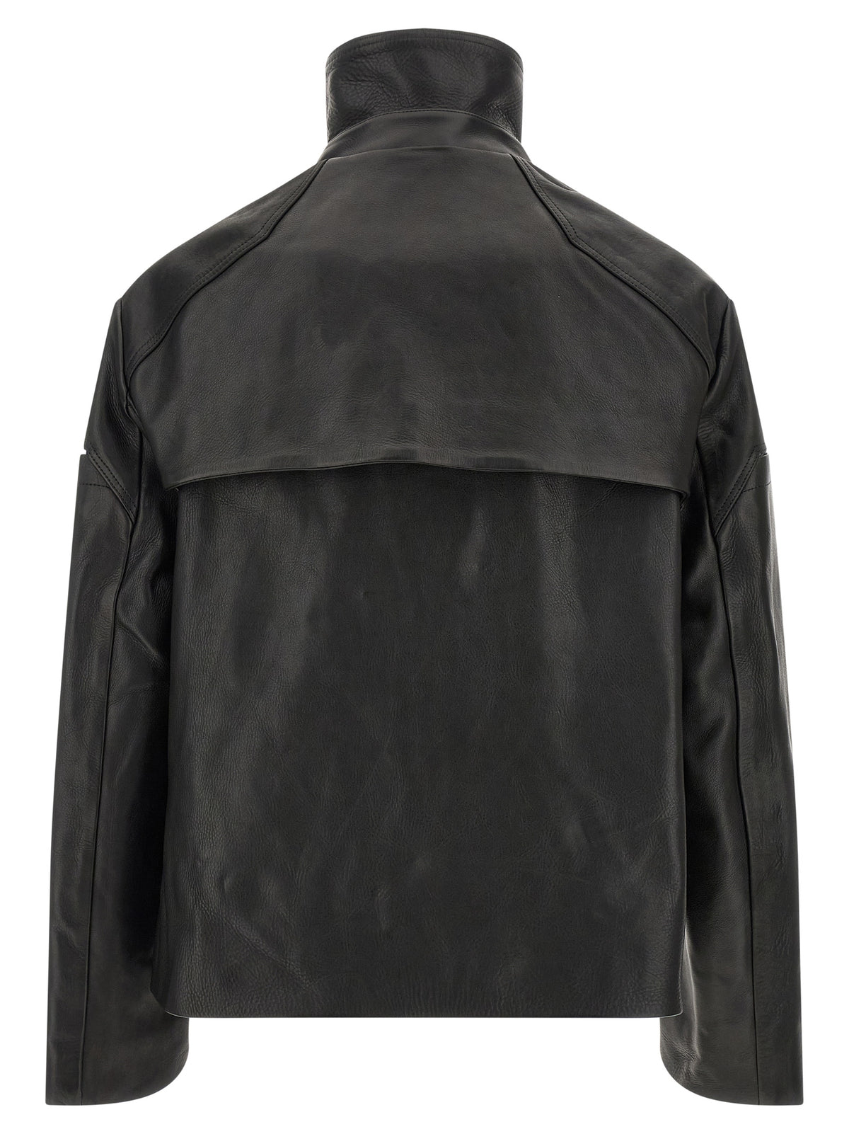 Rick Owens Schwarze Lederjacke aus Kalbsleder
