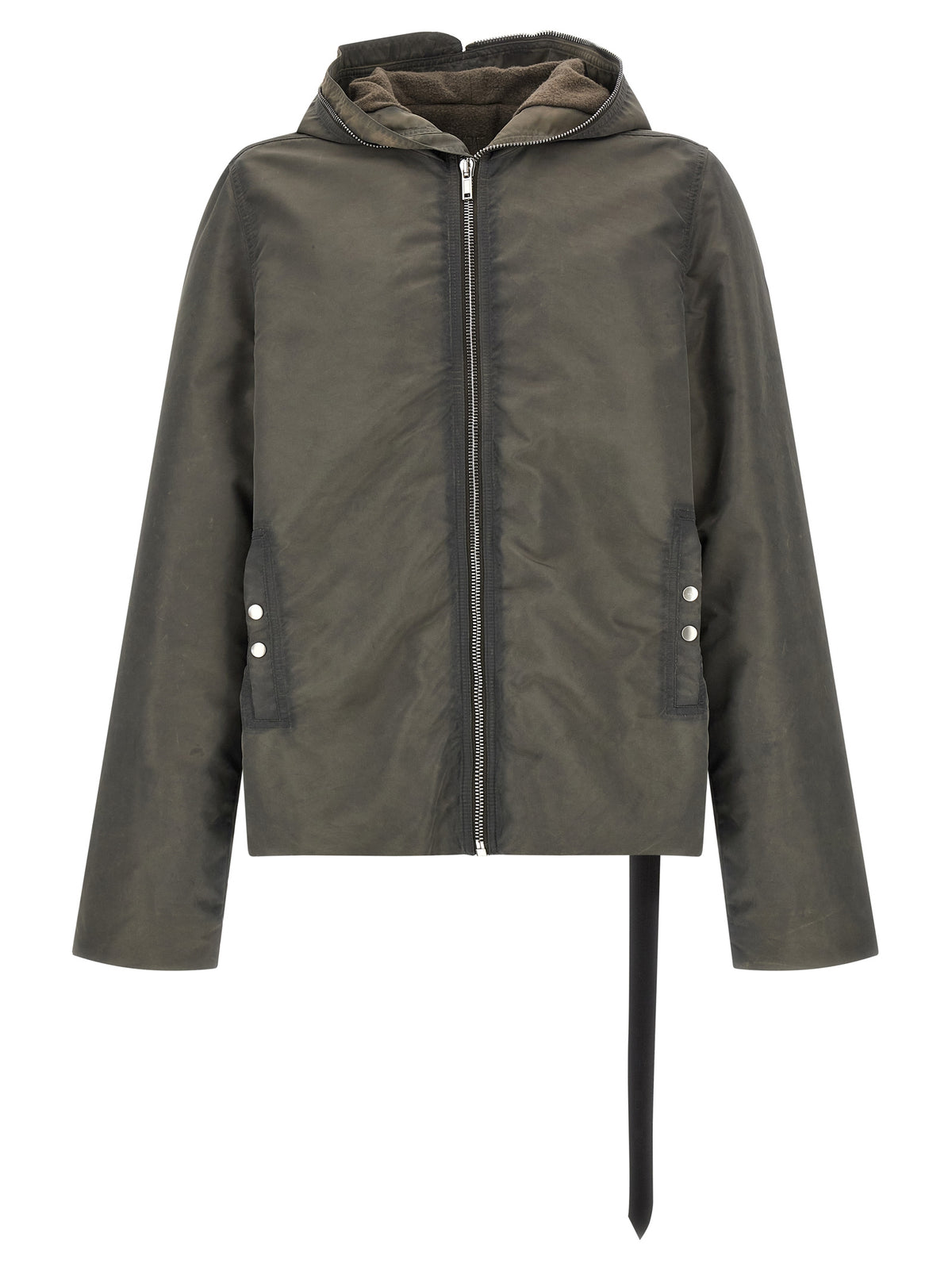 DRKSHDW Graue Nylon-Jacke in voller Länge