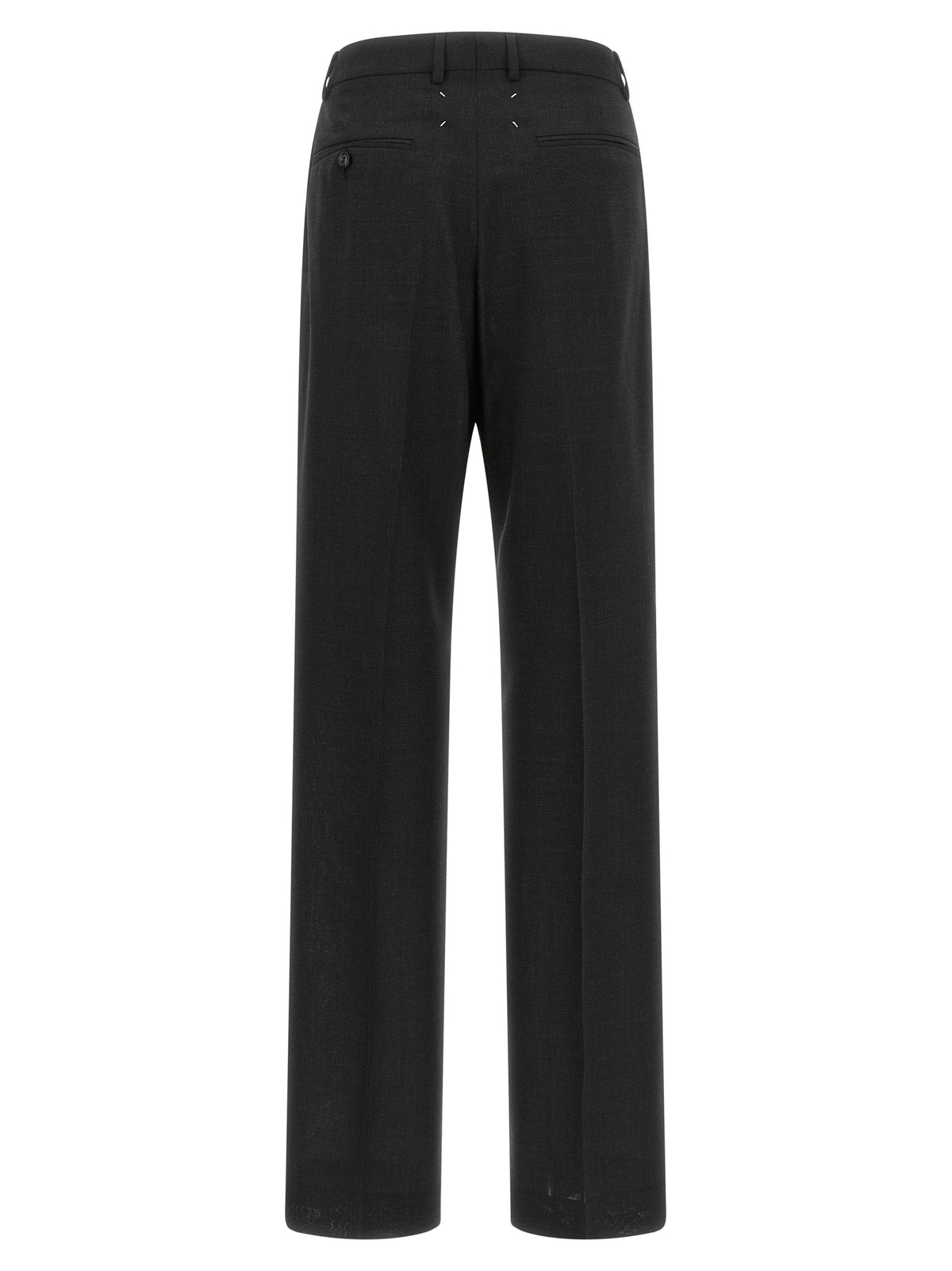 Maison Margiela Graue Wollstoffhose