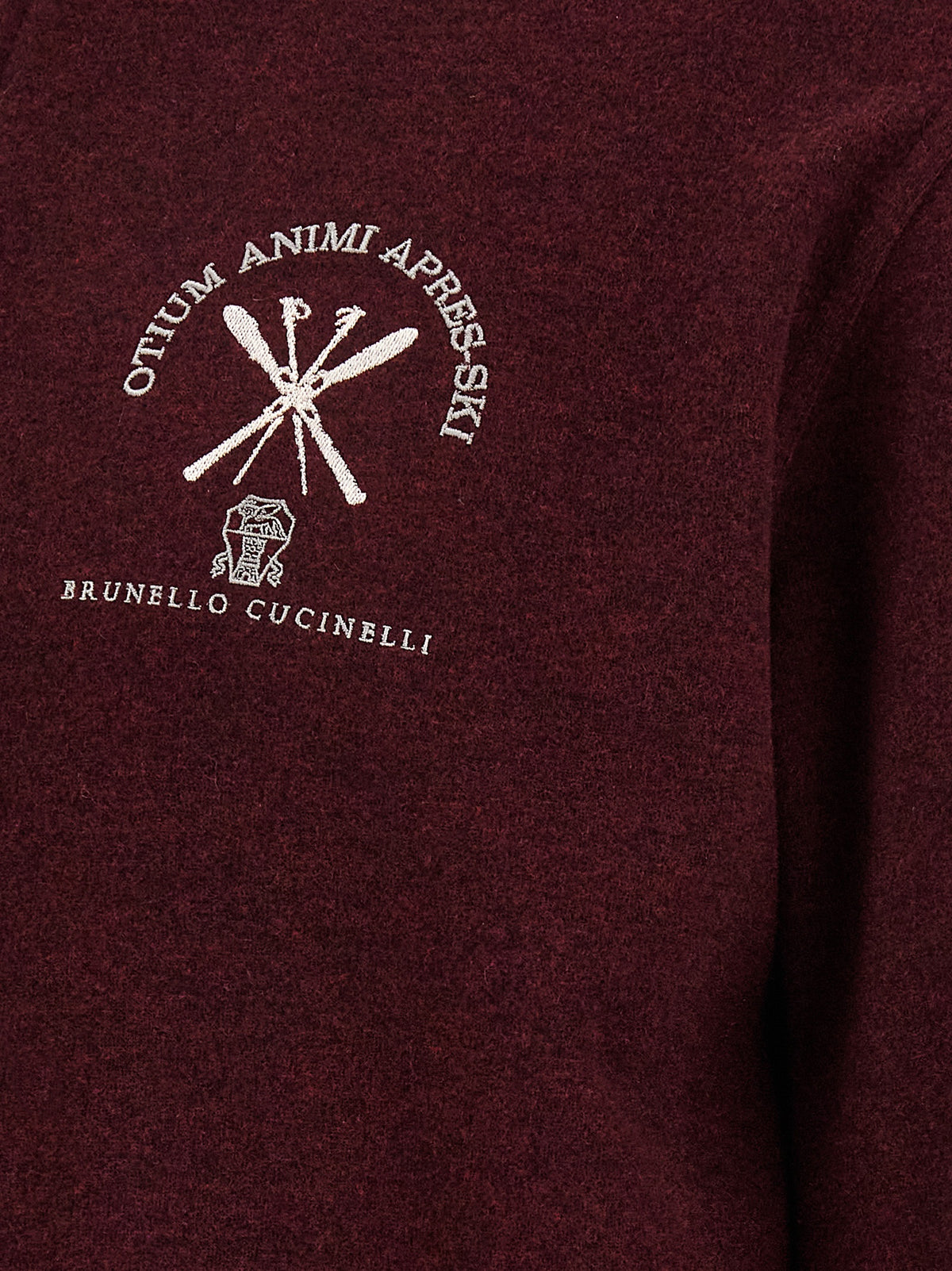 Brunello Cucinelli Bordeaux Kaschmir-Sweatshirt