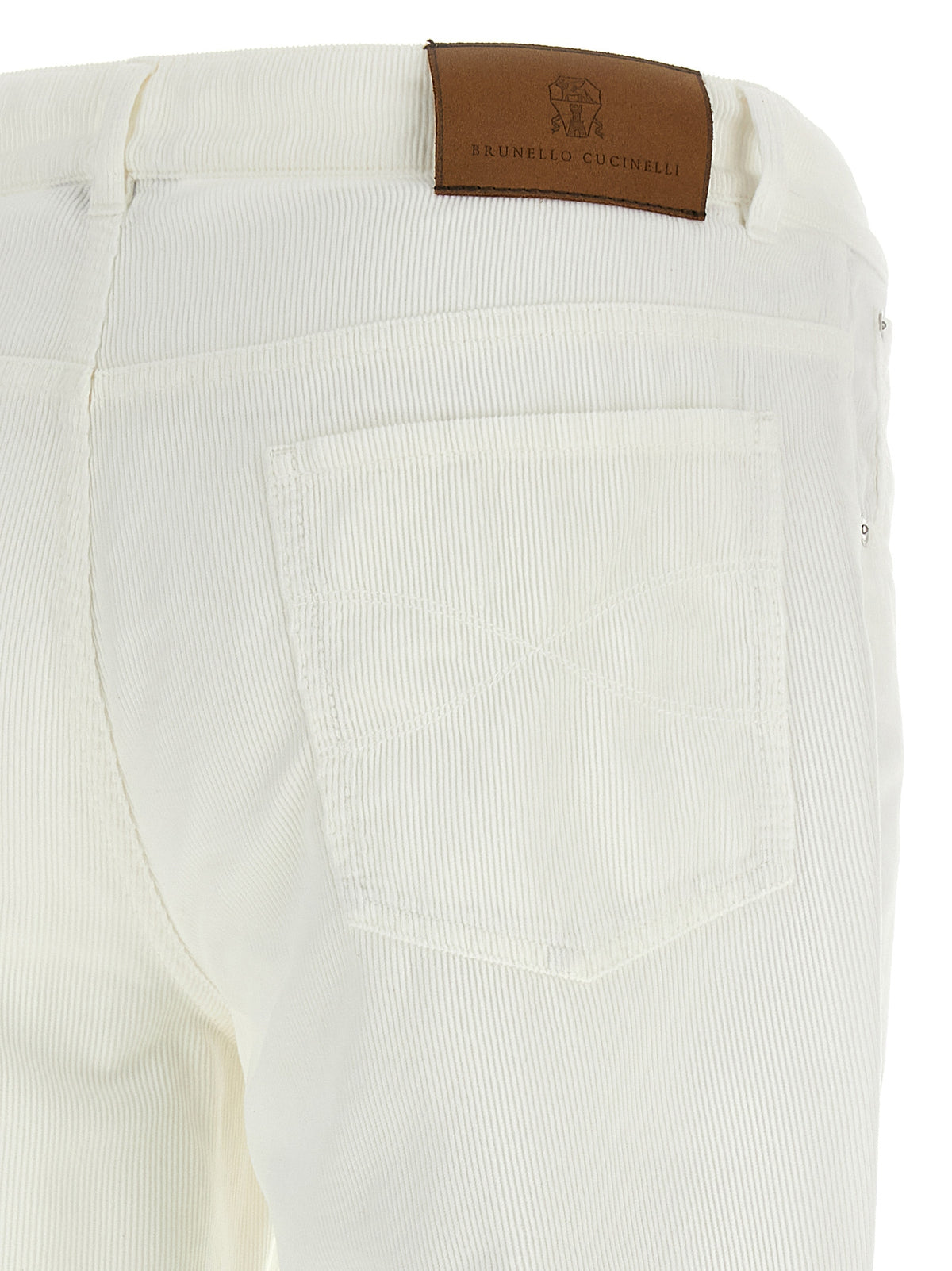 Brunello Cucinelli Weiße Baumwollhose im Casual-Look