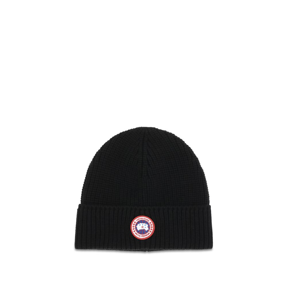 Canada Goose Mütze Aries aus schwarzer Wolle