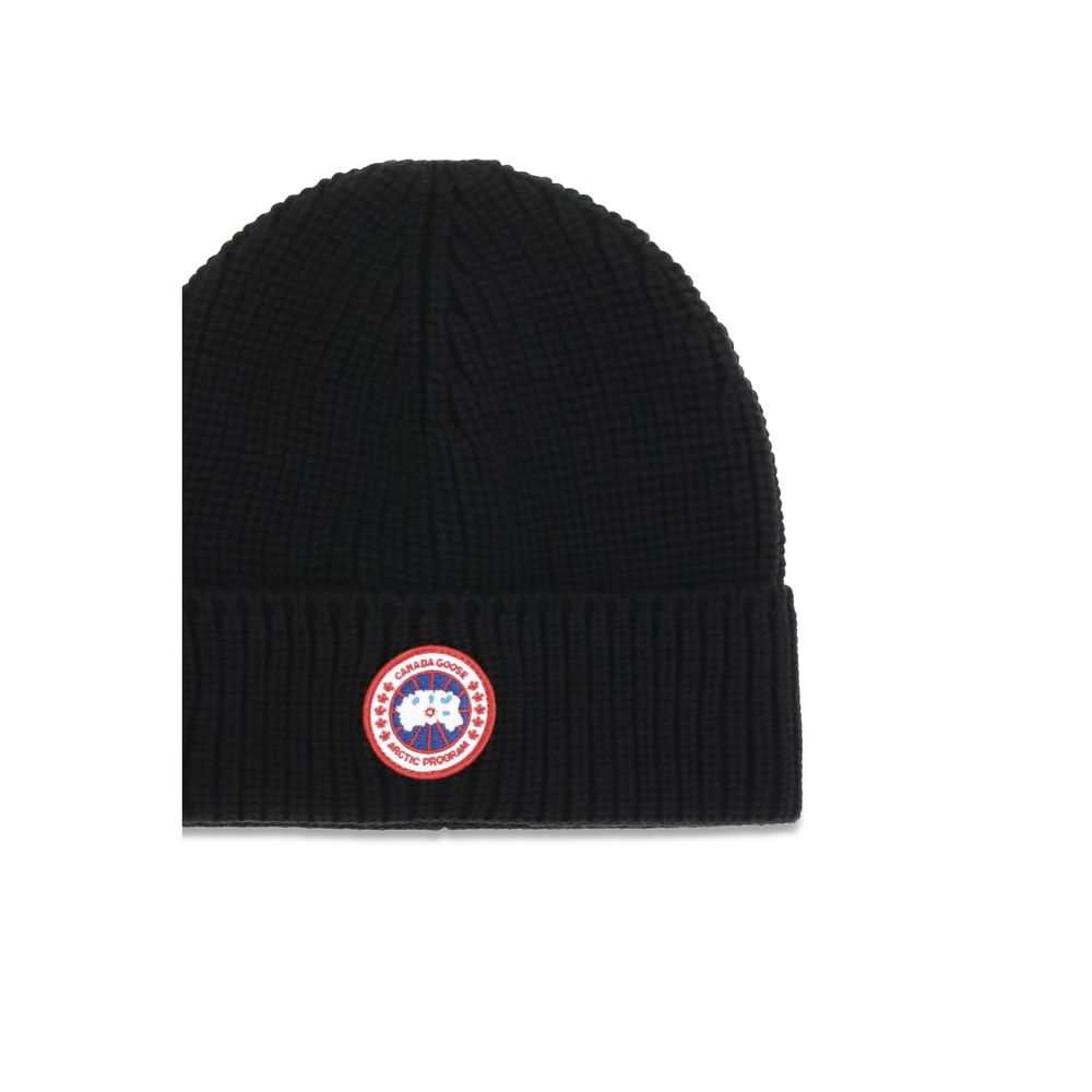Canada Goose Mütze Aries aus schwarzer Wolle