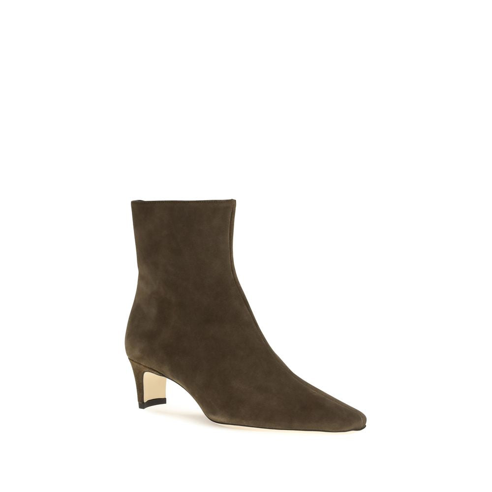 Staud Schwarze Ankle Boots aus Kalbsleder Bos Taurus
