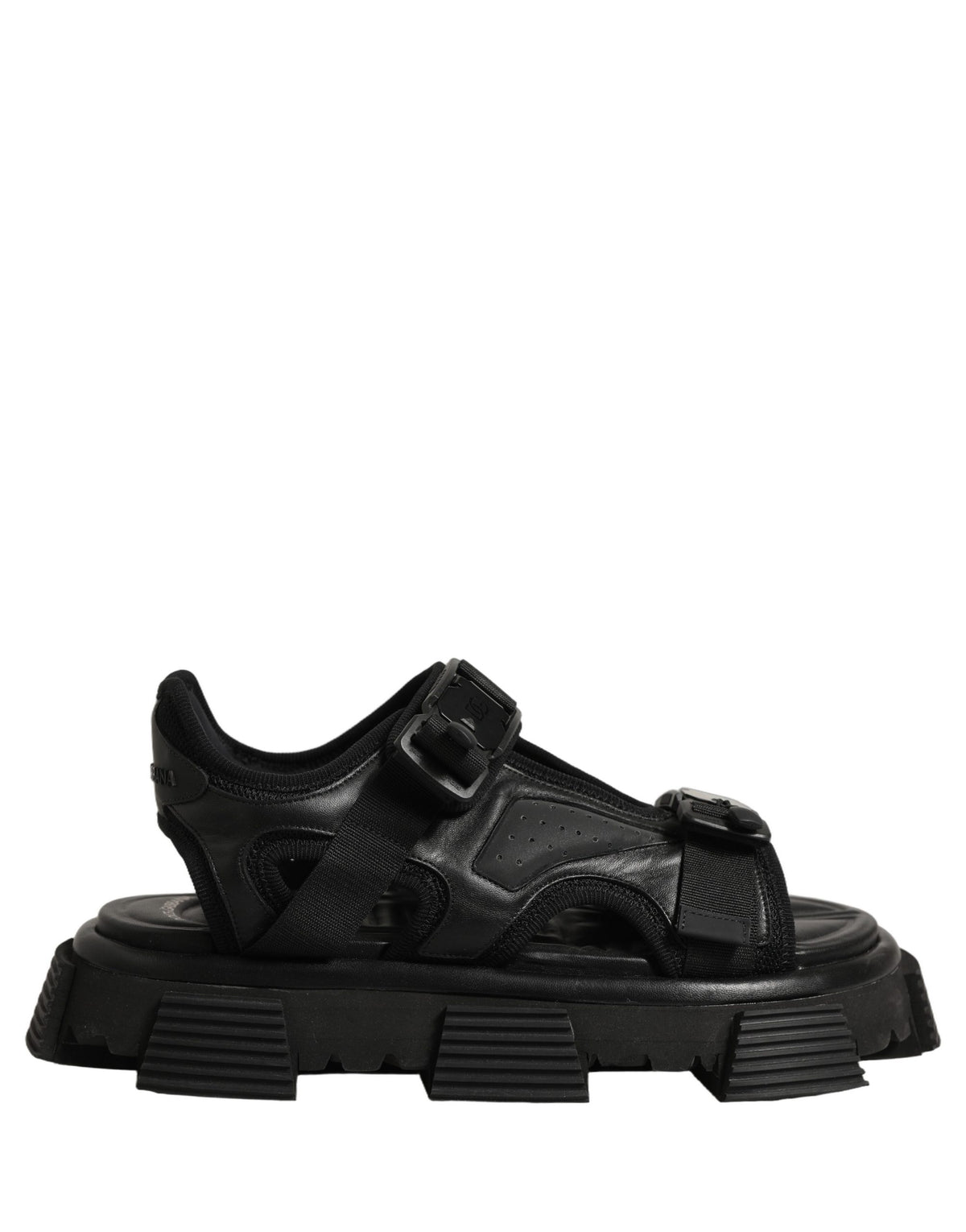 Dolce & Gabbana Schwarze Chunky Sandalen für Herren mit Logo-Details