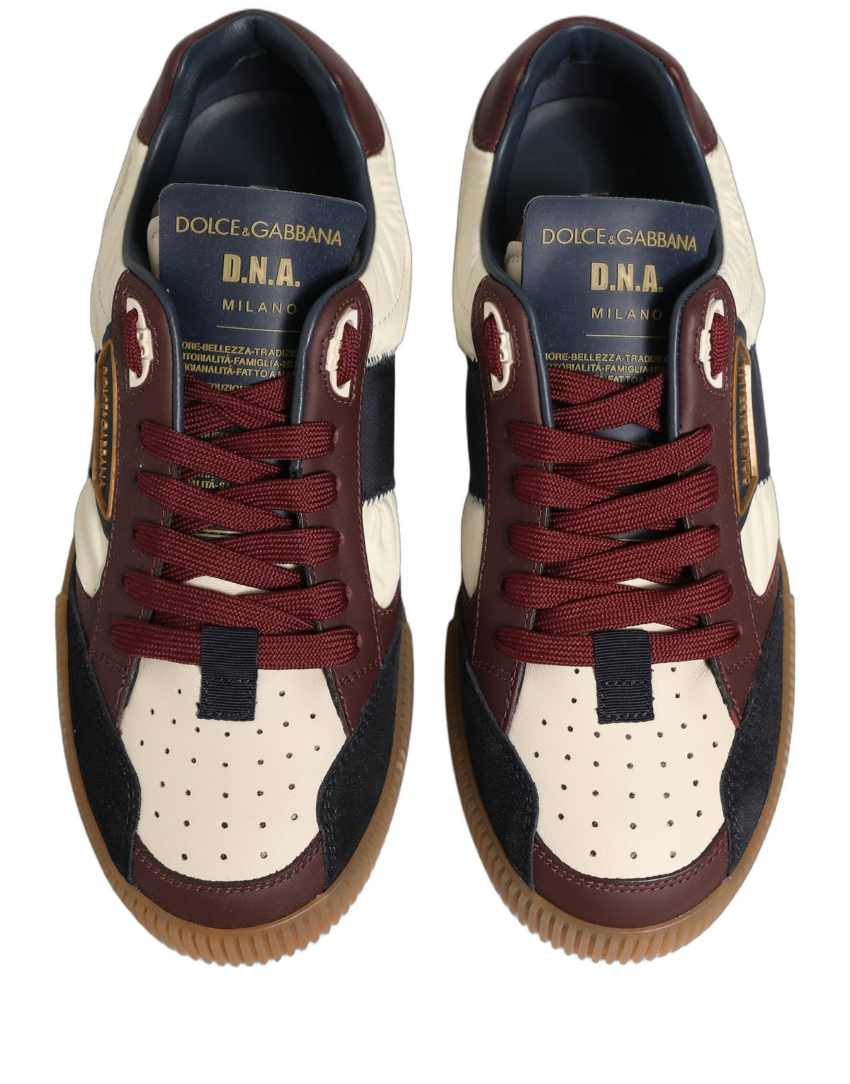 Dolce & Gabbana Mehrfarbige Leder MIAMI Sneaker Herren Schuhe