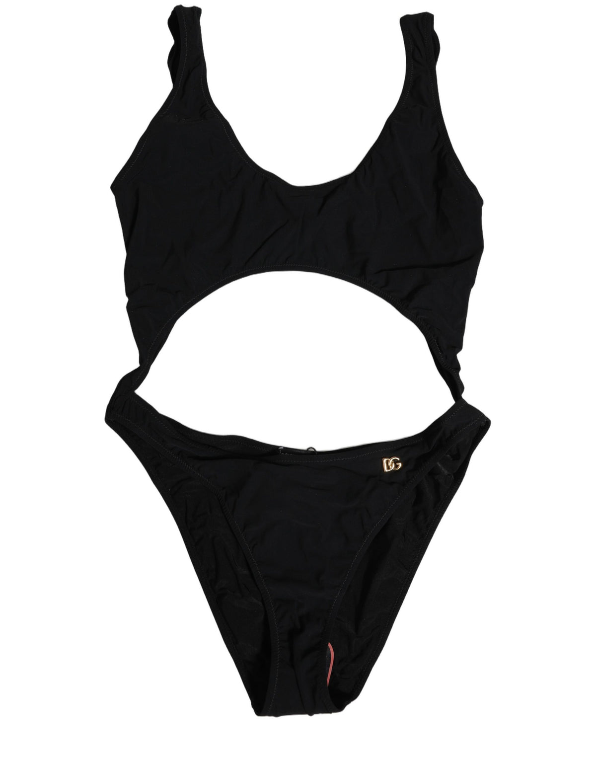 Dolce & Gabbana Schwarzer Badeanzug mit Cut-Out und Logo