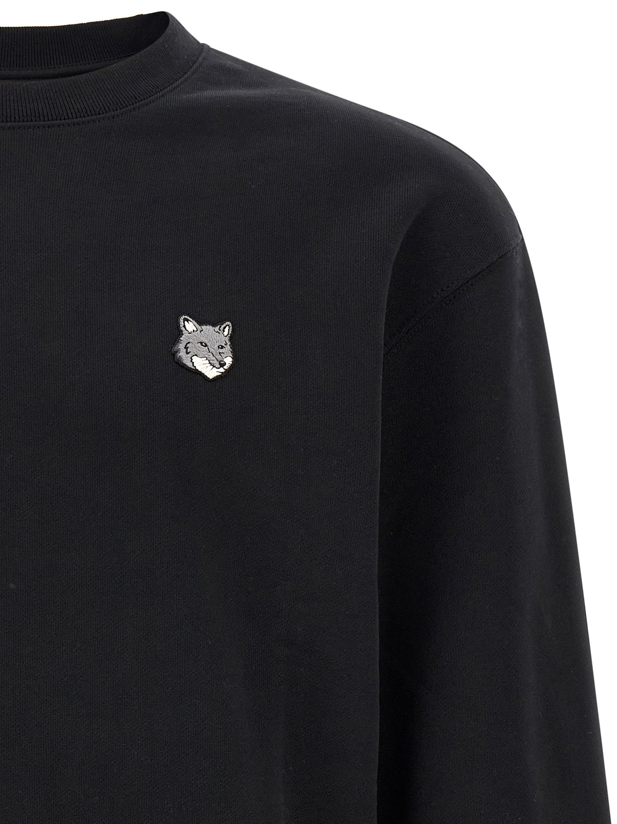 Maison Kitsuné Schwarzer Baumwoll-Sweatshirt