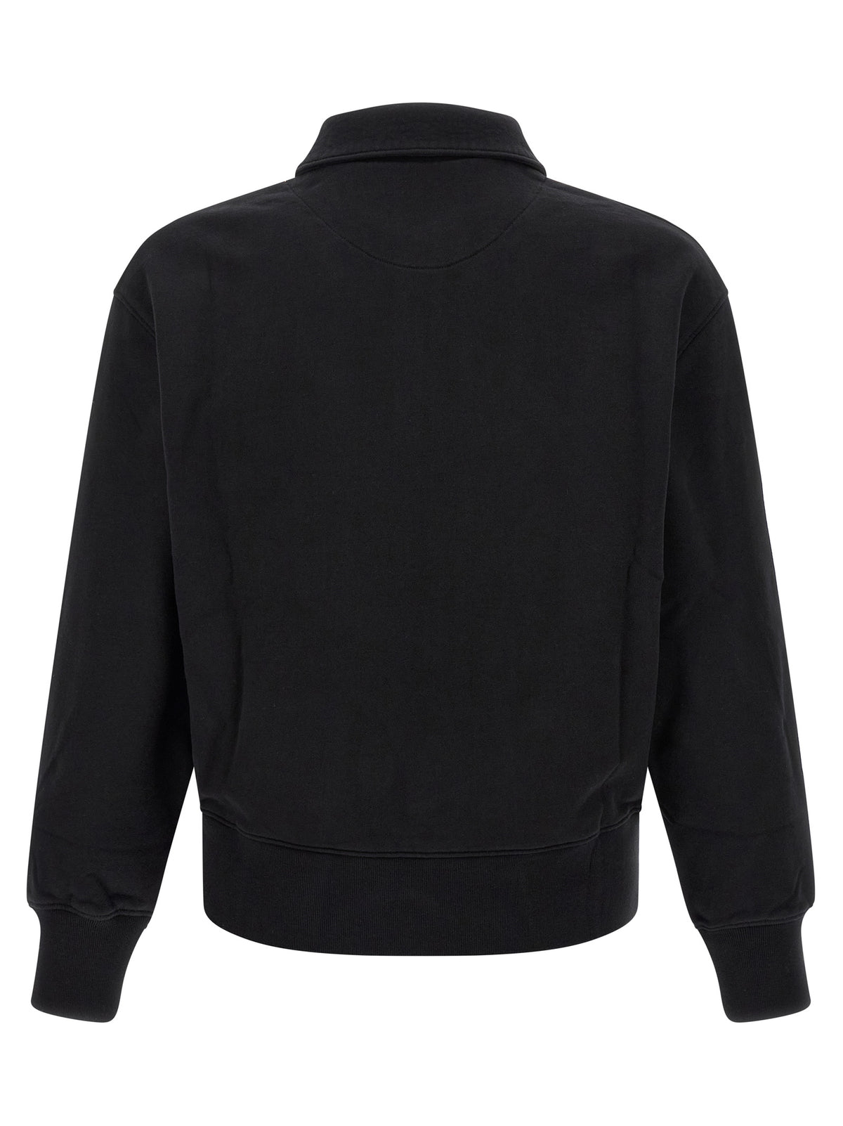 Maison Kitsuné Schwarzer Bio-Baumwoll-Sweater