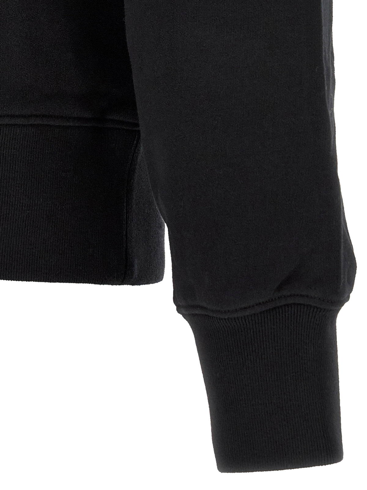 Maison Kitsuné Schwarzer Bio-Baumwoll-Sweater