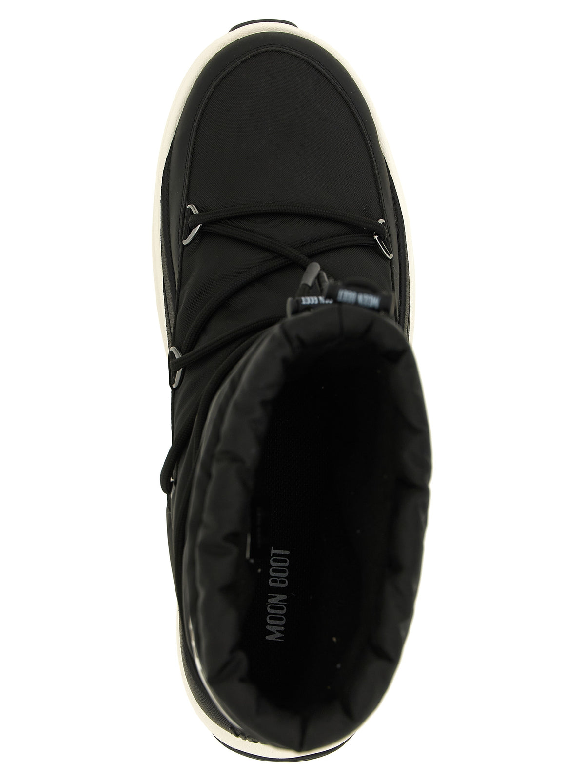 Moon Boot Schwarze Schnürstiefel aus Polyester