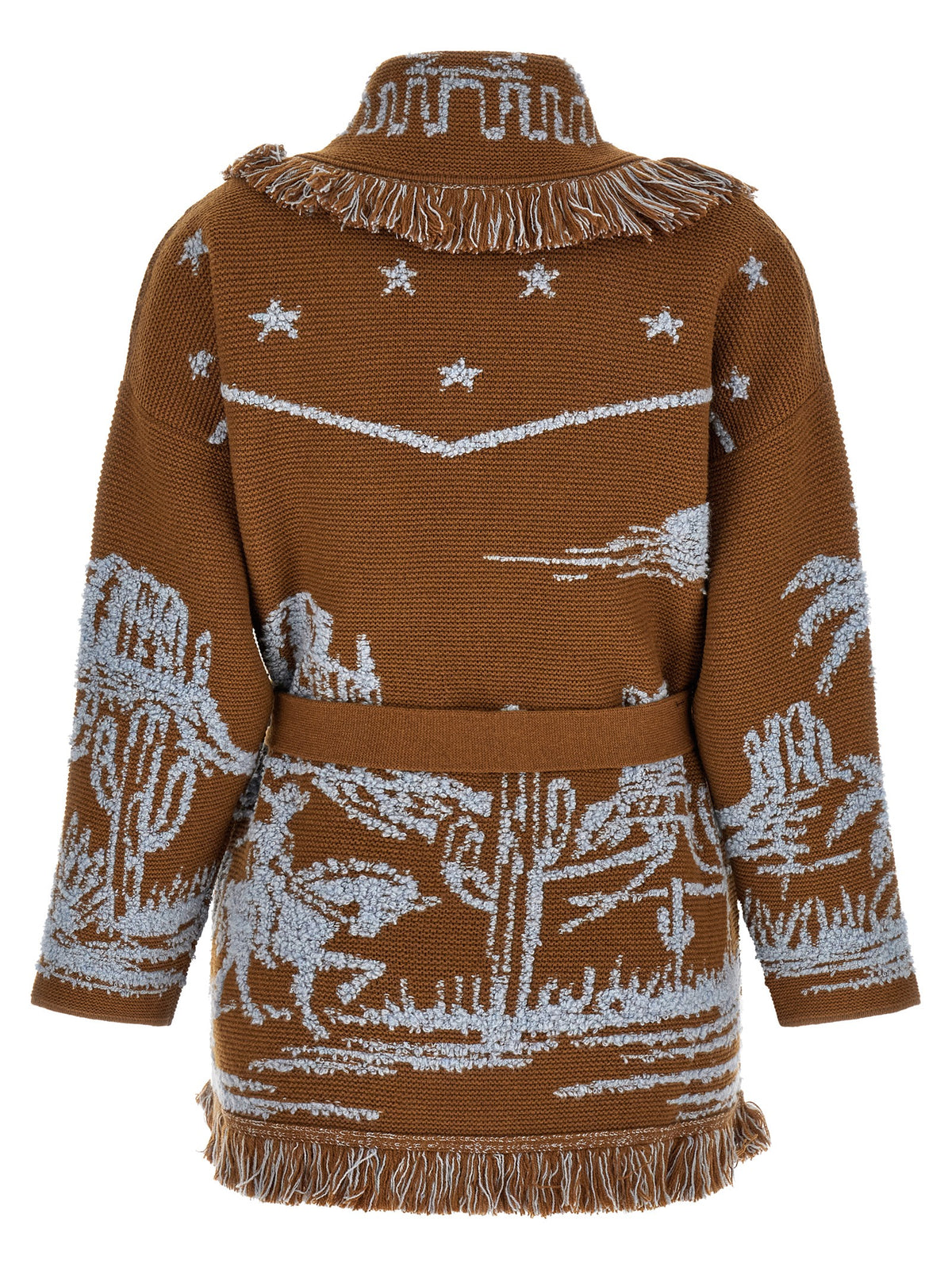 Alanui Brauner Kaschmir-Strickjacke