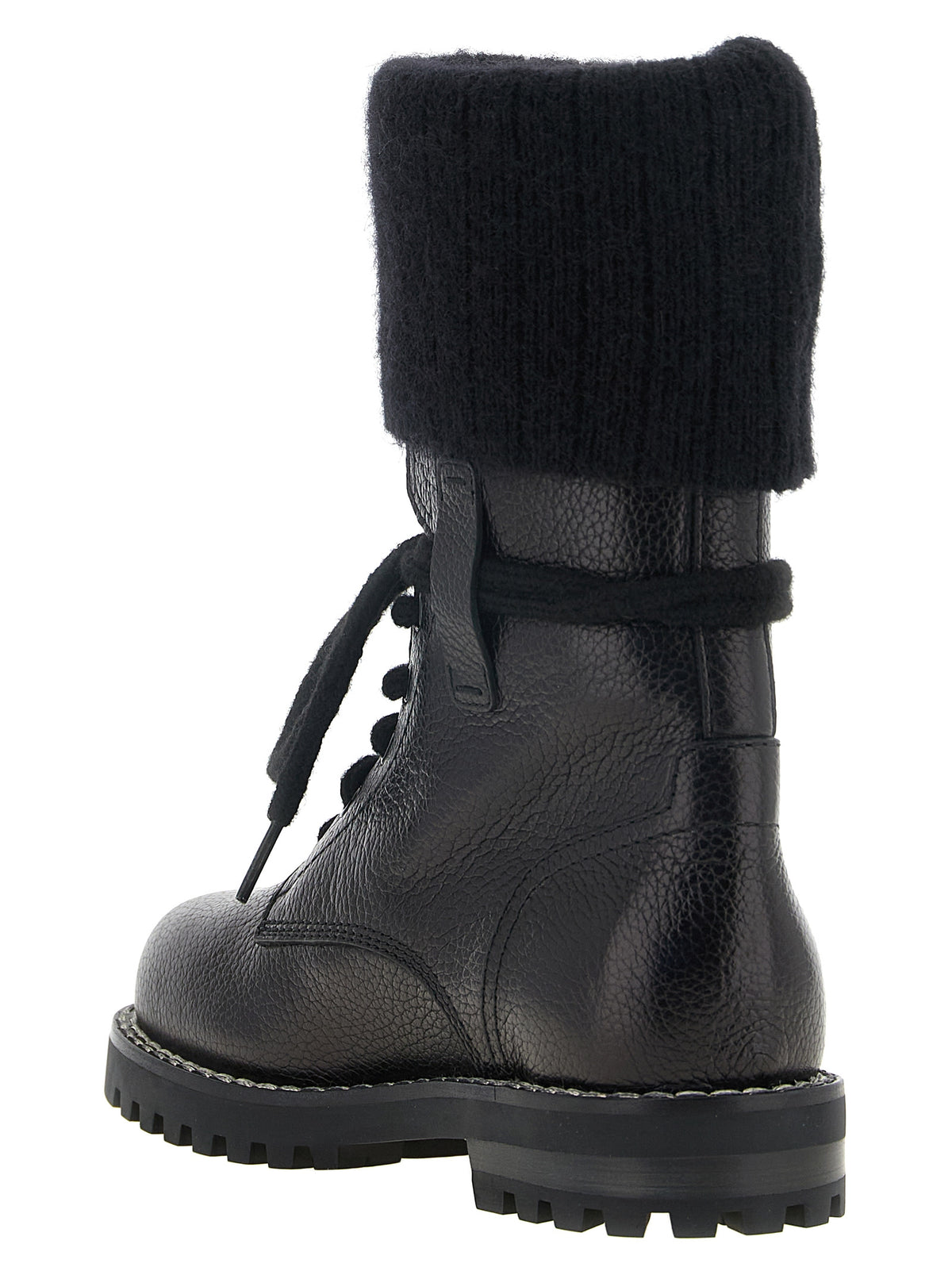 Fendi Schwarze Schnürstiefel aus Kalbsleder