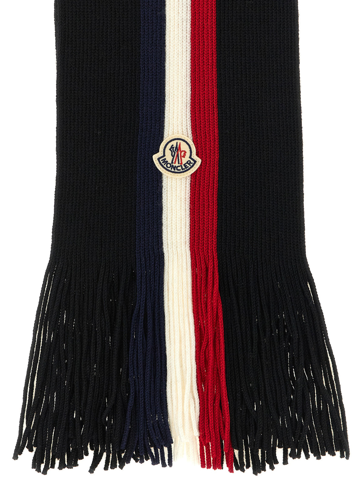 Moncler Schwarzer Foulard aus Schurwolle