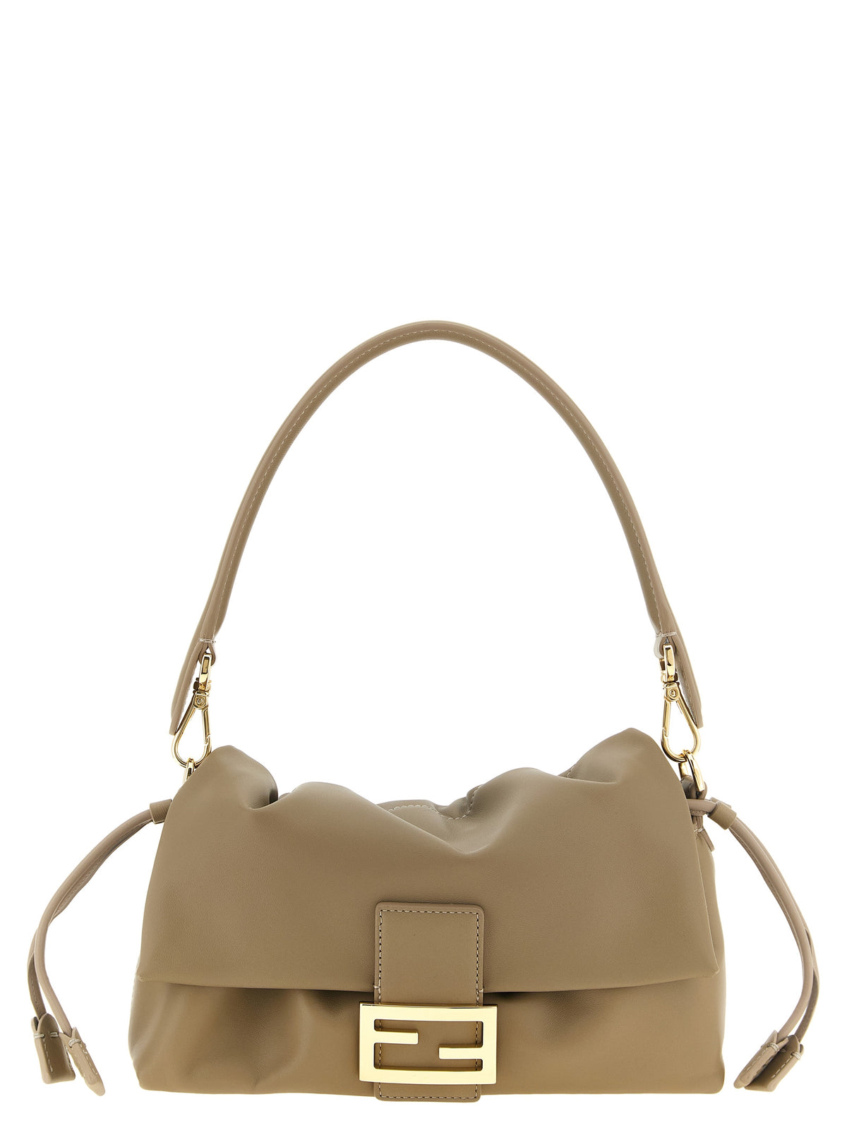 Fendi Beige Lammleder Handtasche