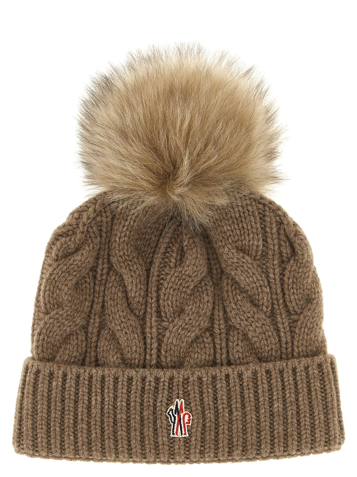 Moncler Grenoble Mütze aus brauner Schurwolle