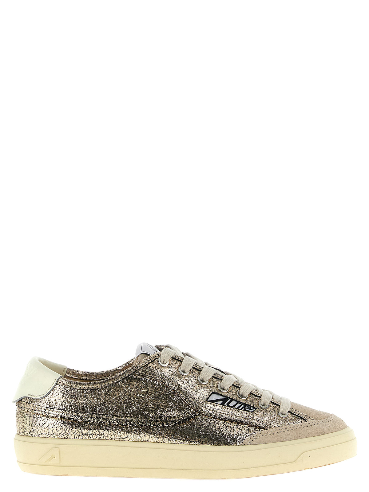Autry Mehrfarbige Low-Top-Sneaker aus Rindsleder